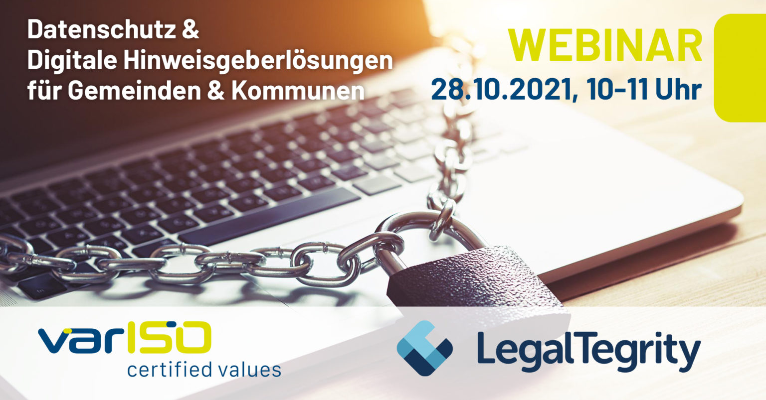 2. Webinar: Datenschutz und Digitale Hinweisgeberlösungen für Gemeinden und Kommunen